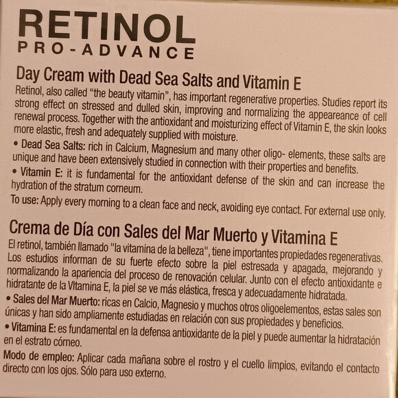 Delfanti Milano Retinol Pro-Advance Day Cream with Dead Sea Minerals & Vitamin E - Picture 4 of 8